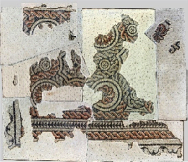 Mosaico della villa romana delle Mansarine di Monzambano.