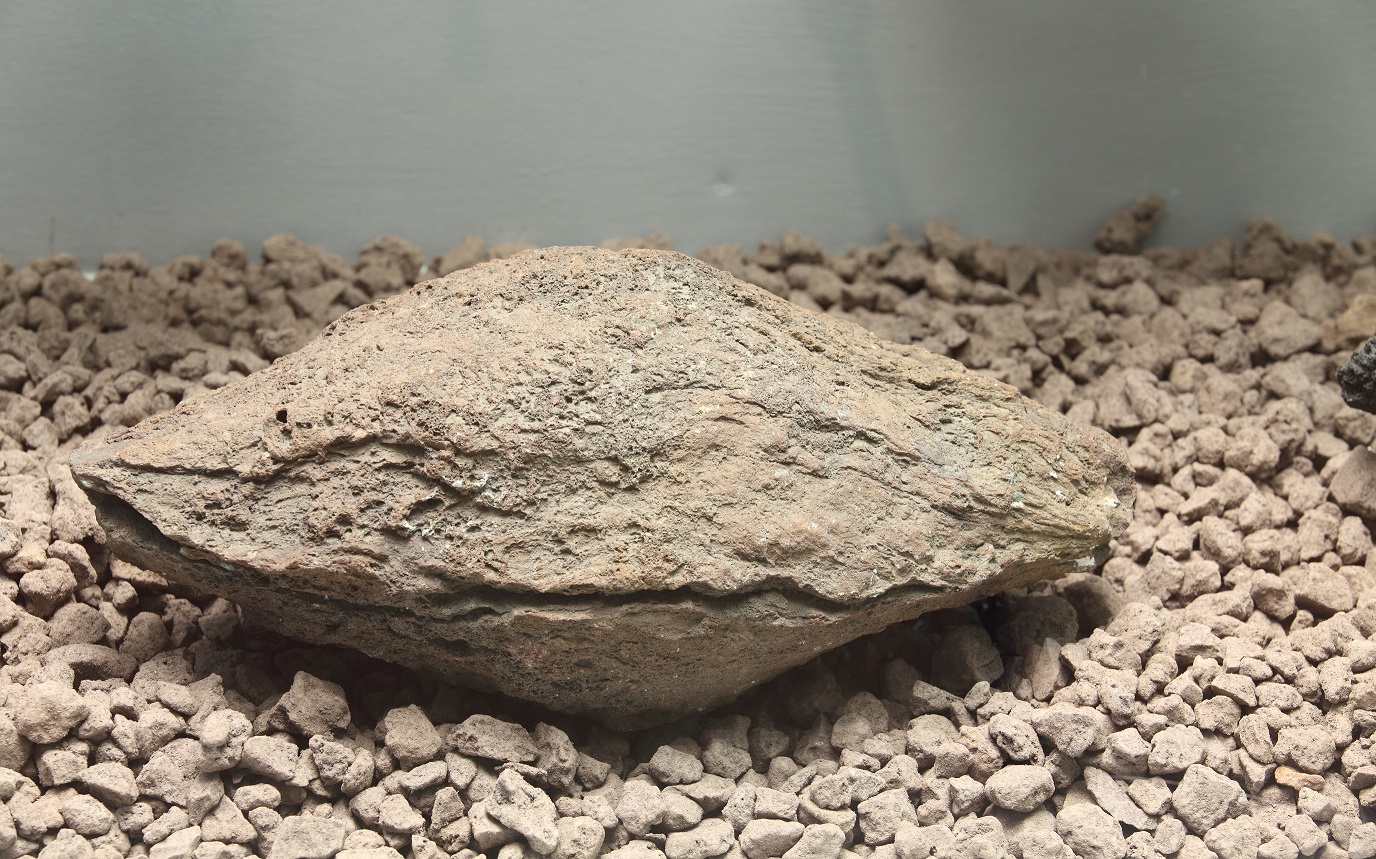 Bomba vulcanica: roccia vulcanica a forma di palla allungata.